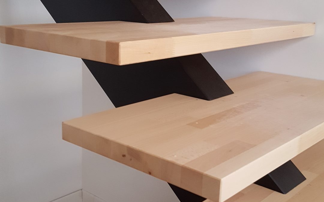 Escalier sur mesure sur crémaillère simple